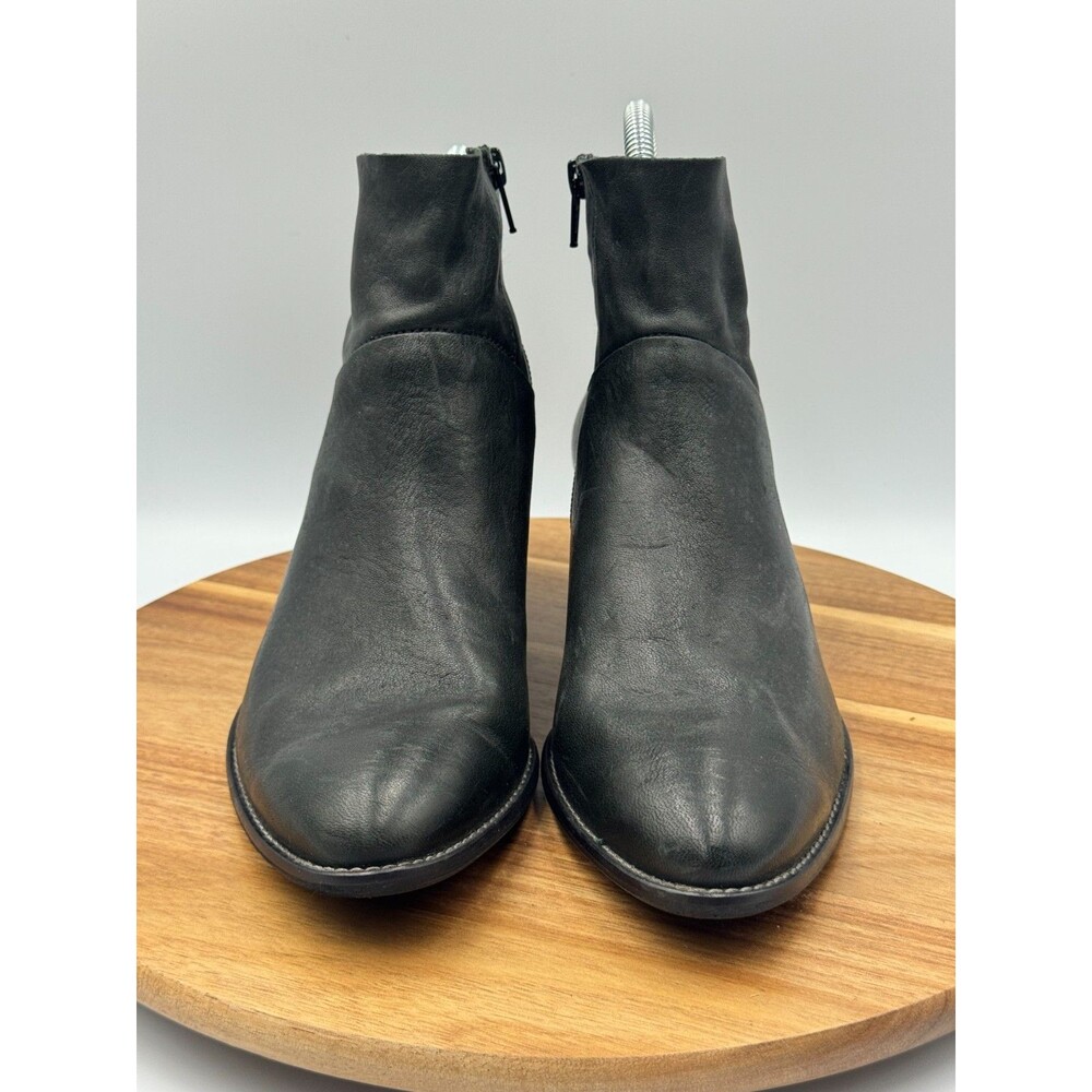 PAUL GREEN Nelly Black Leather Ankle Boots Block Heel Womens Size UK 5.5 /US 8 - Picture 3 of 14